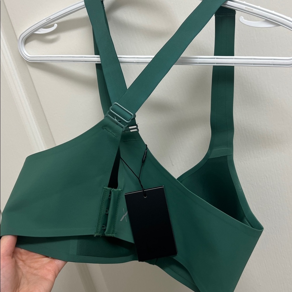 NWT Knix Catalyst Front Zip Sports Bra | Size 2 Green - Picture 9 of 11